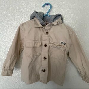 Zara Cream and Light Gray Baby Hoodie Jacket Sz 18/24 months snoopy